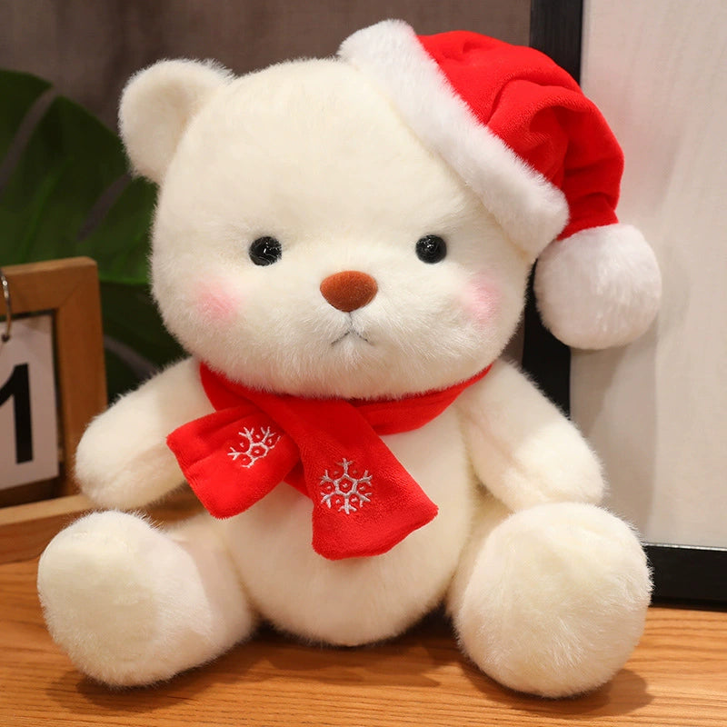 Girls' Christmas Gift Cute Practical Exquisite Movable Plush Doll Decorations Bear Doll Holiday Gift