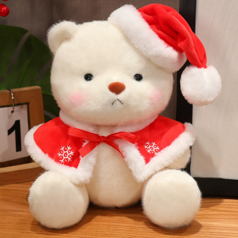 Girls' Christmas Gift Cute Practical Exquisite Movable Plush Doll Decorations Bear Doll Holiday Gift