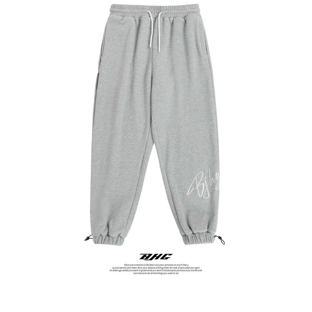 Bjhg American-Style Casual Embroidered Sweatpants