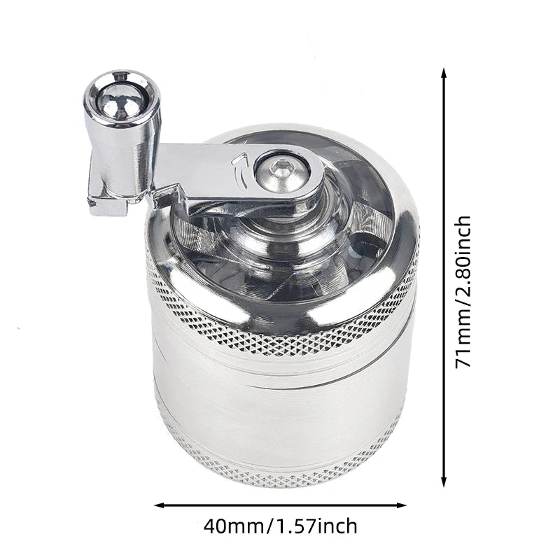 4 Layers Premium Zinc Alloy Herb Grinder Metal For Kitchen,Multifunctional Crusher,Kitchen Gadgets,Tobacco Smoking Gadgets