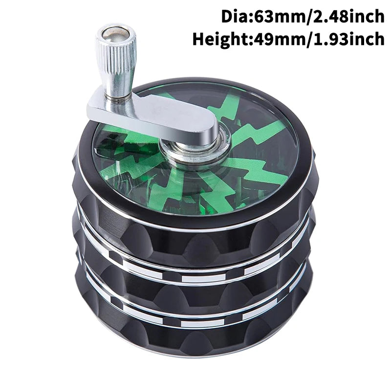 4 Layers Premium Zinc Alloy Herb Grinder Metal For Kitchen,Multifunctional Crusher,Kitchen Gadgets,Tobacco Smoking Gadgets