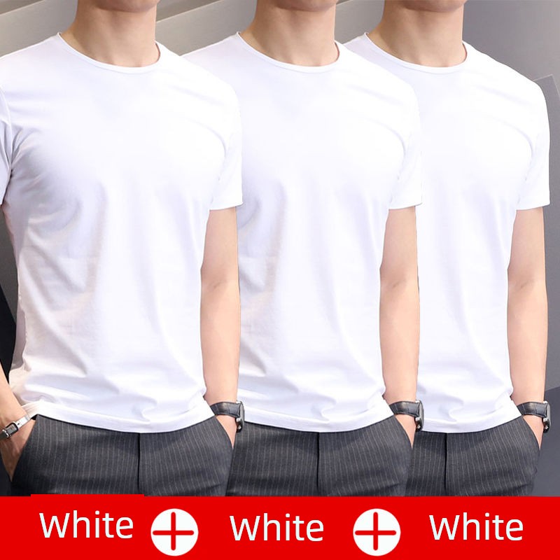 3-Piece Leak-Picking Youth Top Clothes round Neck Short Sleeve T-Shirt