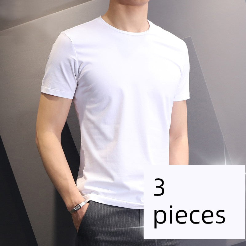 3-Piece Leak-Picking Youth Top Clothes round Neck Short Sleeve T-Shirt