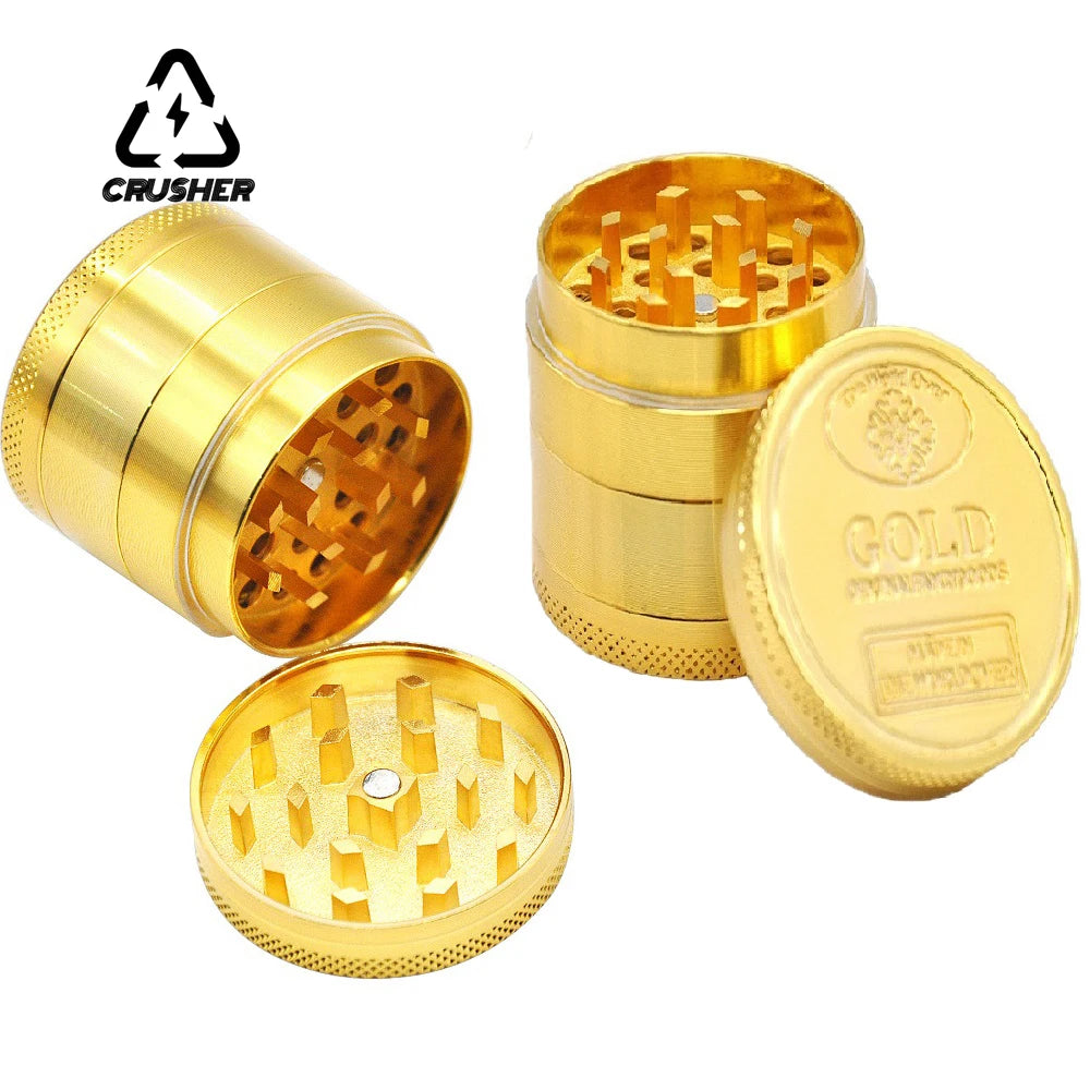 40mm 4-Layer Zinc Alloy Herbal Herb Tobacco Grinders for Smoking Metal Tobacco Cutting Pipe Accessories Tobacco Pipes Herb Mills