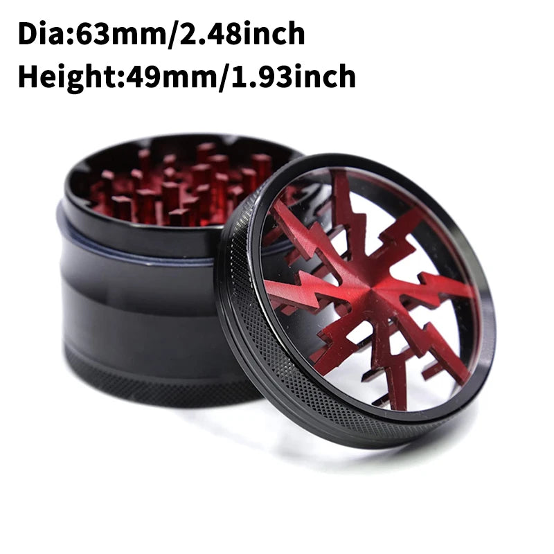 4 Layers Premium Zinc Alloy Herb Grinder Metal For Kitchen,Multifunctional Crusher,Kitchen Gadgets,Tobacco Smoking Gadgets