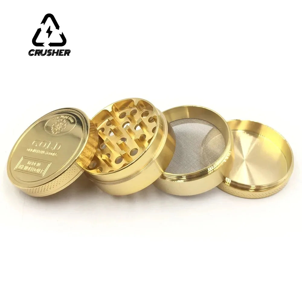 40mm 4-Layer Zinc Alloy Herbal Herb Tobacco Grinders for Smoking Metal Tobacco Cutting Pipe Accessories Tobacco Pipes Herb Mills