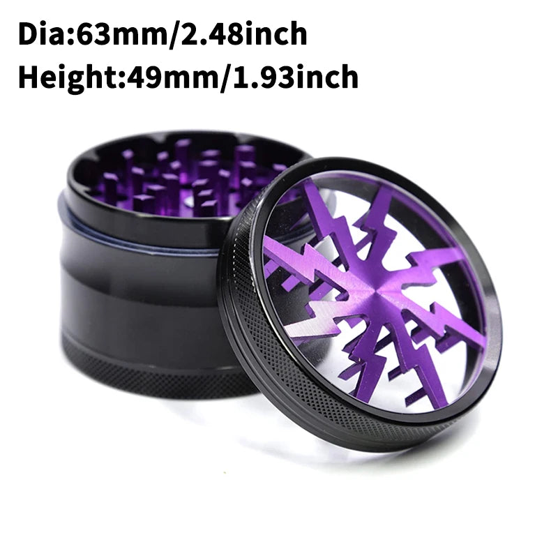 4 Layers Premium Zinc Alloy Herb Grinder Metal For Kitchen,Multifunctional Crusher,Kitchen Gadgets,Tobacco Smoking Gadgets